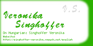 veronika singhoffer business card